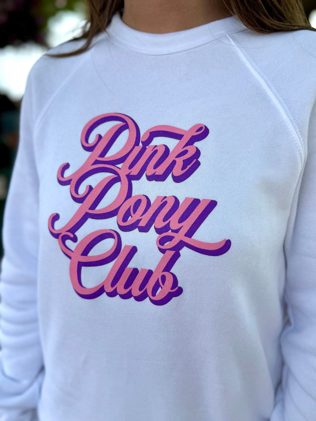 Pink Pony Graphic Script Crewneck