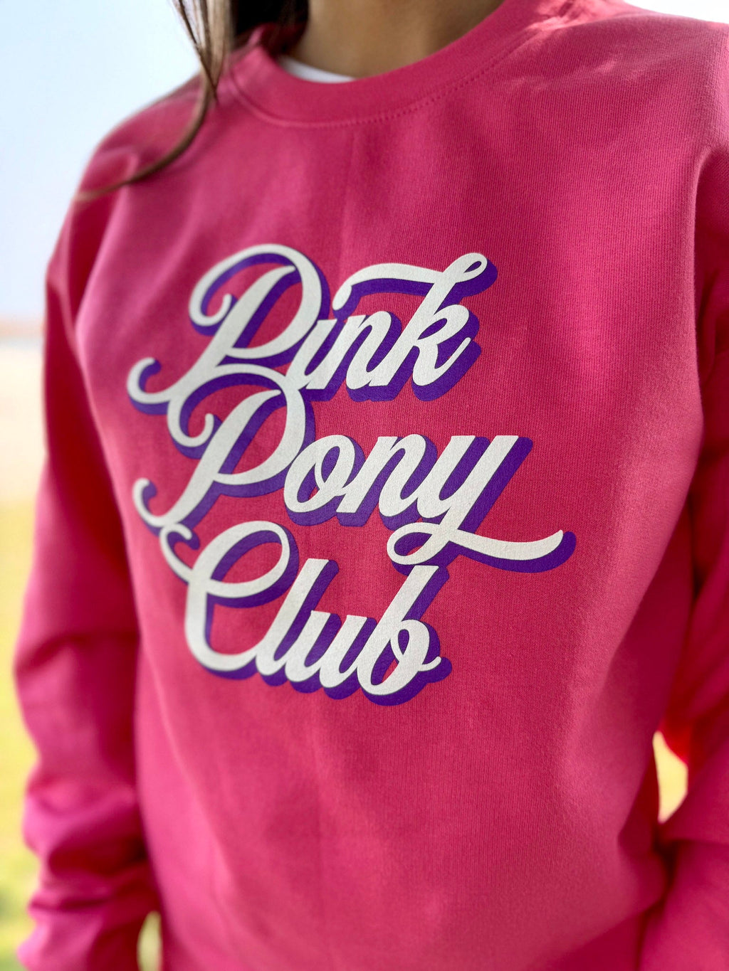 Pink Pony Graphic Script Crewneck