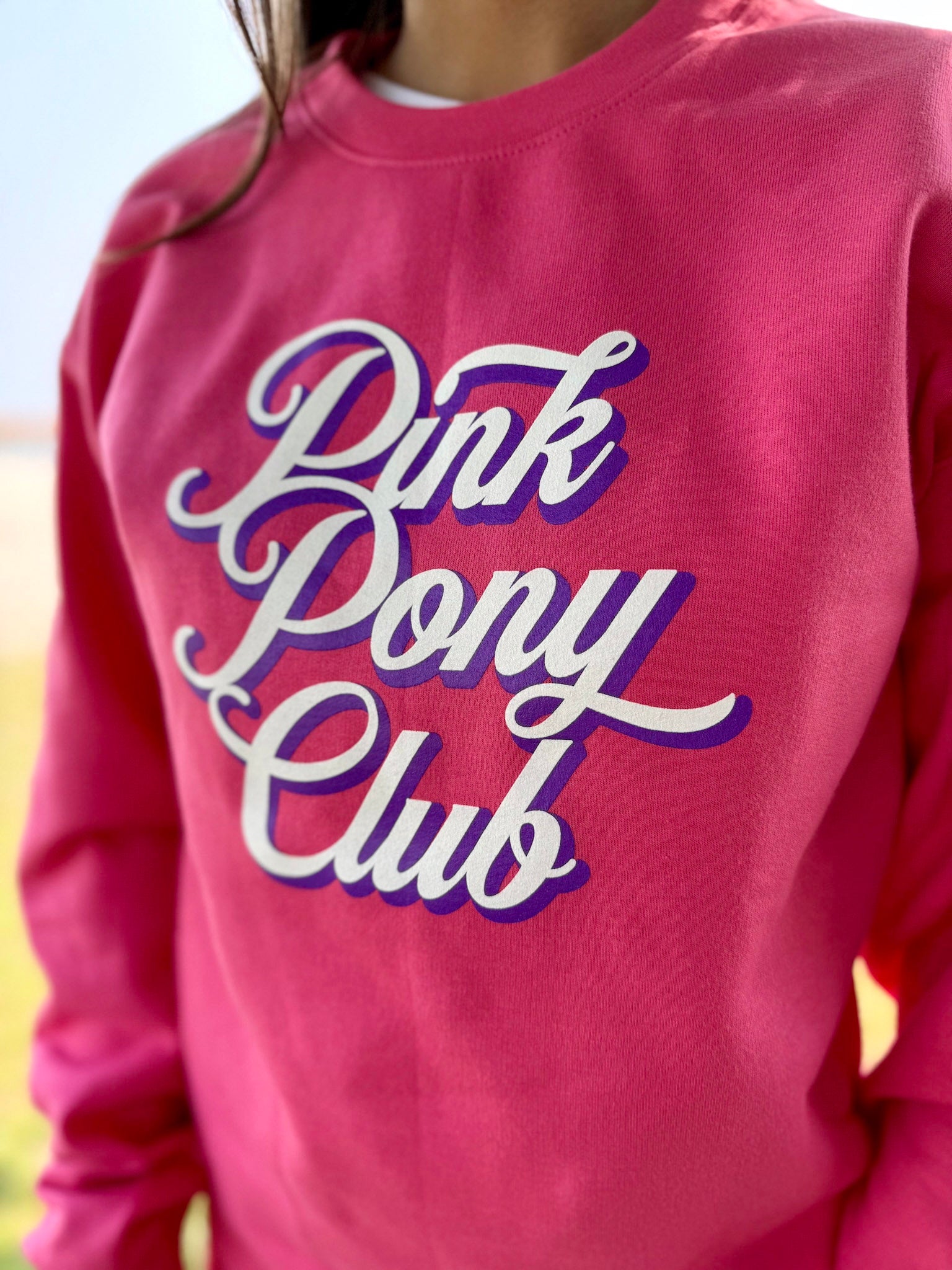 Pink Pony Graphic Script Crewneck