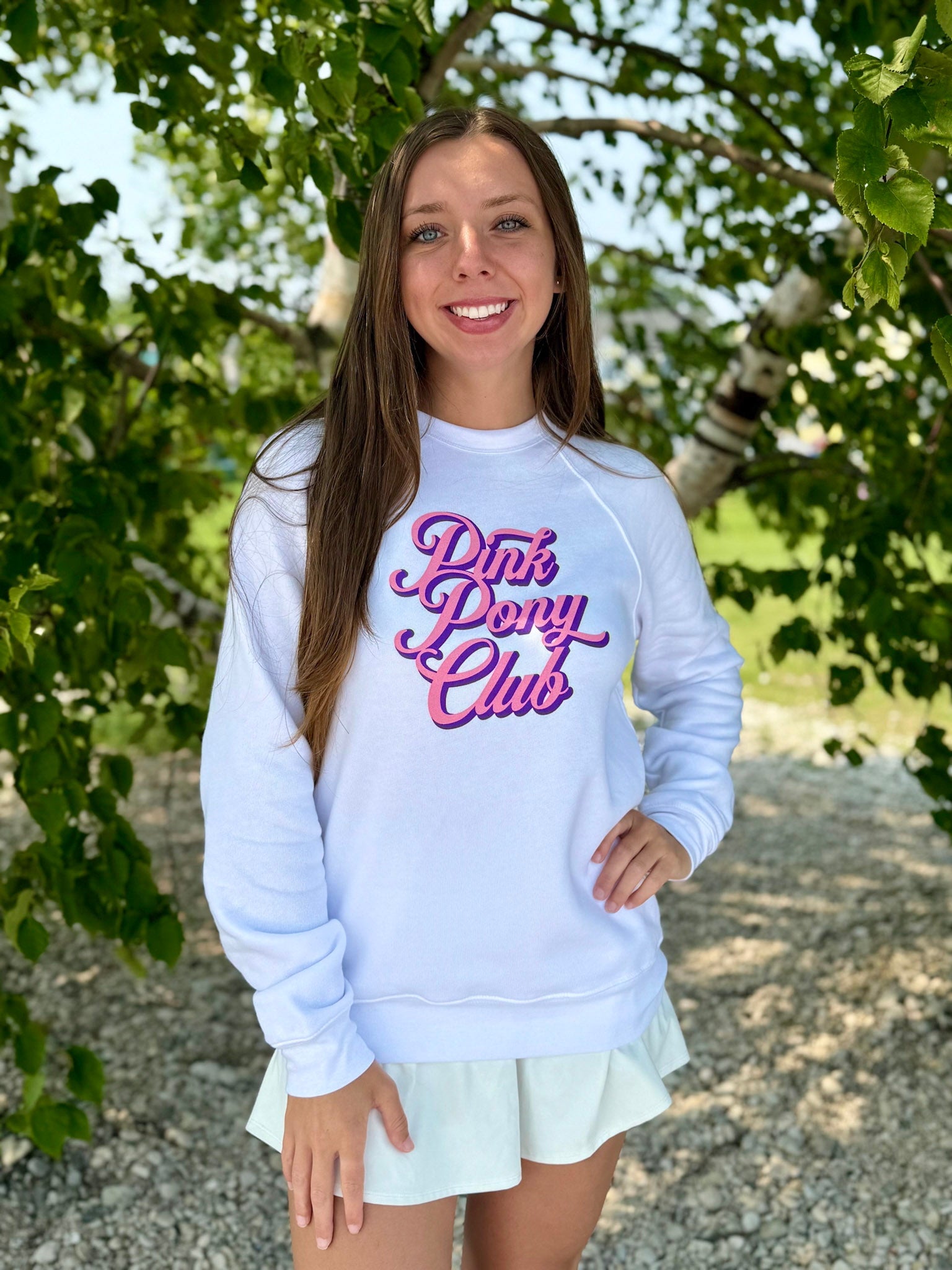 Pink Pony Graphic Script Crewneck