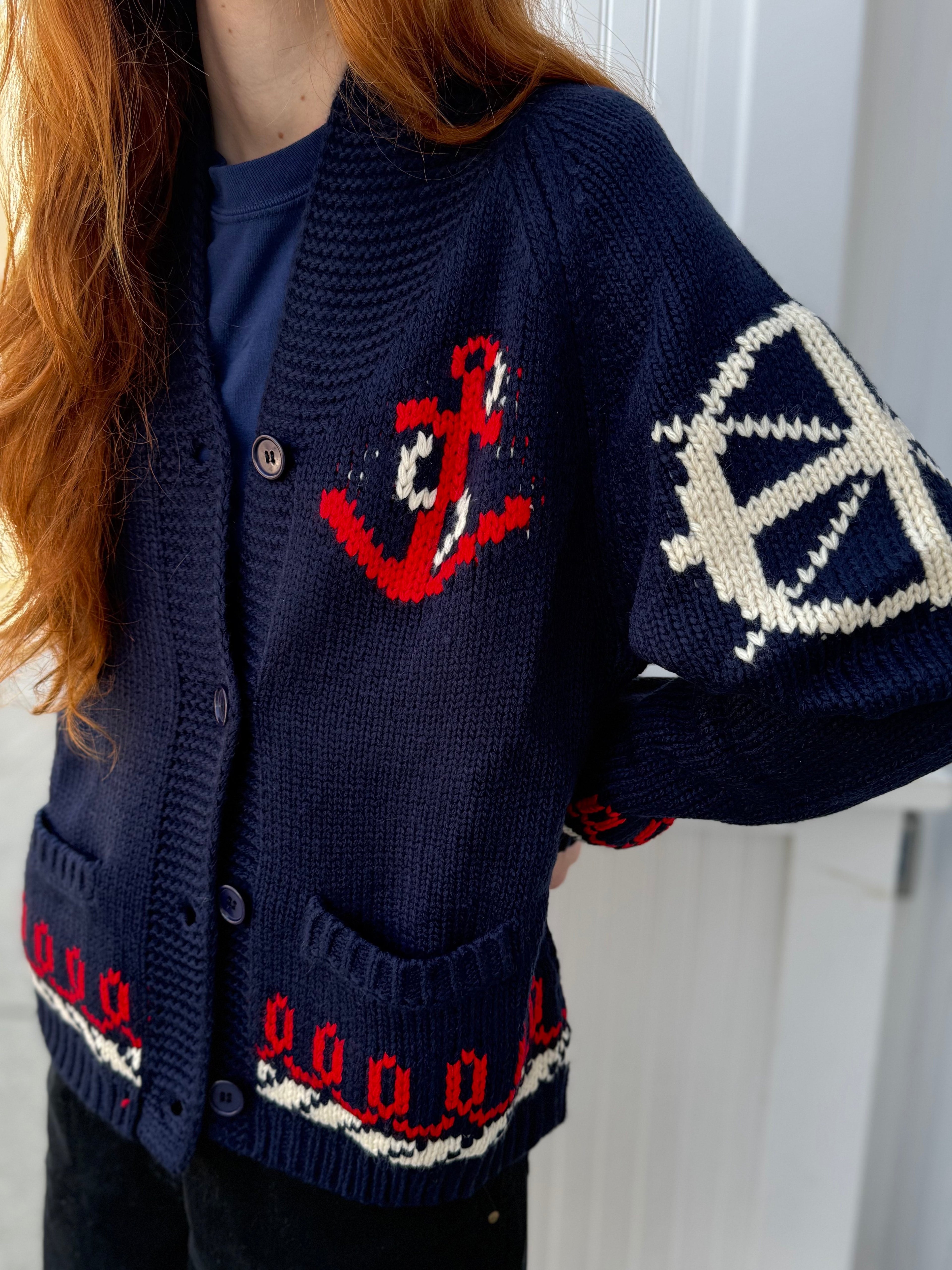 Sailboat Cardigan with MACKINAC