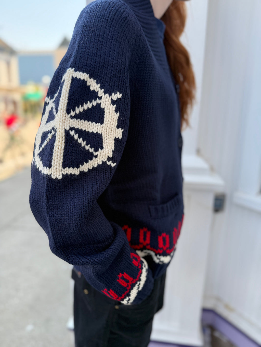 Sailboat Cardigan with MACKINAC